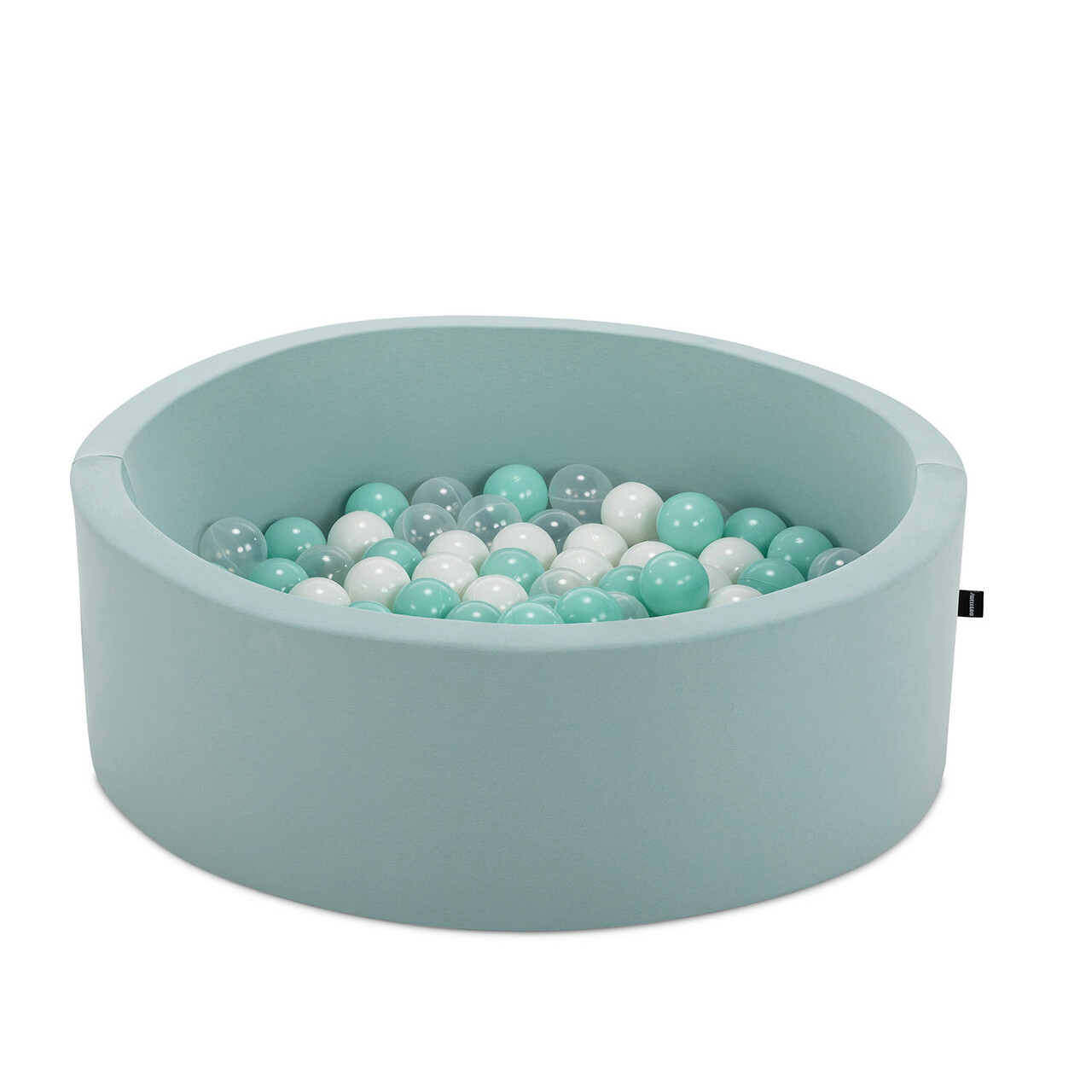 Piscina cu bile, Bubble Pop, 150 bile, Ø85 x 30 cm, bumbac/plastic, menta - imagine 5